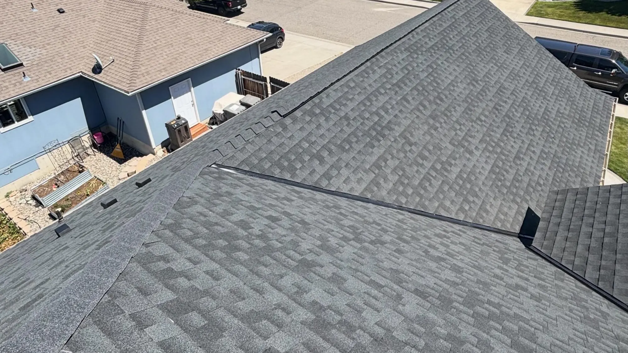 Completed architectural shingle roof replacement on a Tri-Cities home